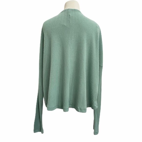 NWT Wild Fable Green Thermal Crop Top Cardigan - Picture 3 of 10